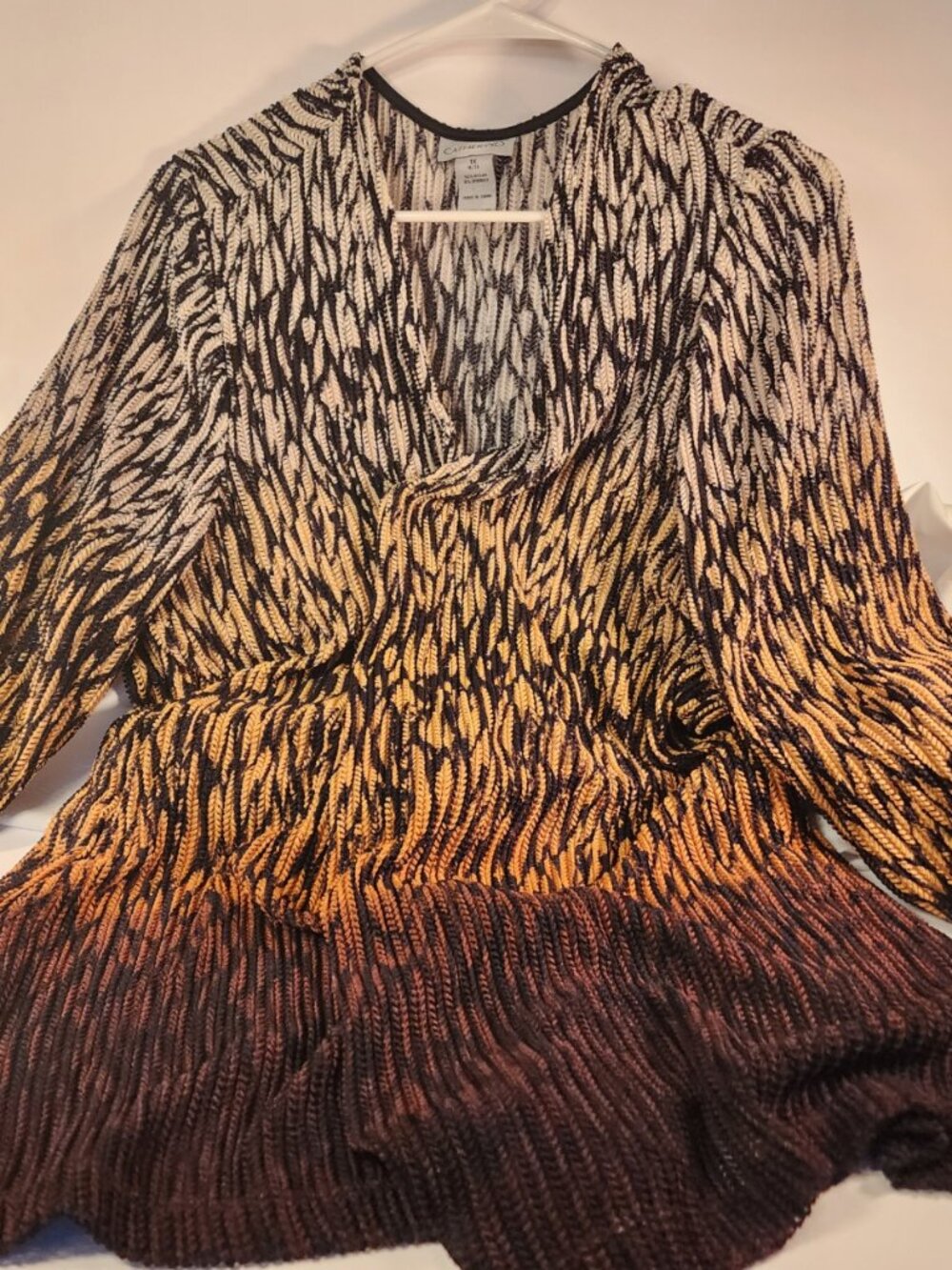 Catherine's 1XL open-front cardigan